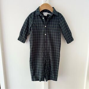 RALPH LAUREN green tartan romper